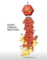 Fire Cracker Chinese New Year. Vector illustration