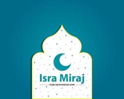 vector de tarjeta de felicitación de isra miraj