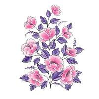 fondo floral. ramo de flores color de rosa aislado. florecer primavera floral diseño de tarjeta de felicitación vector