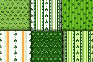Set of St Patrick's holiday background vector