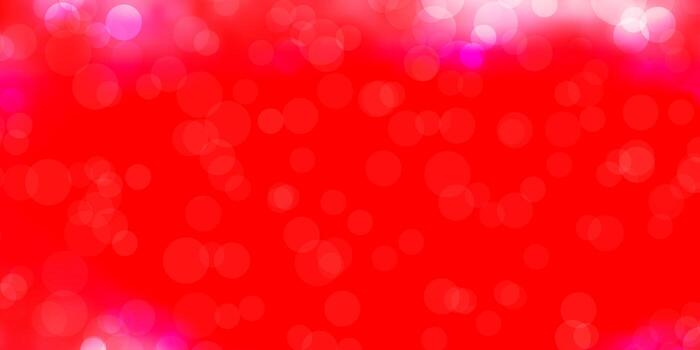 Light Red vector pattern with circles.
