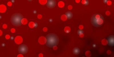 Light Red vector background with circles, stars.