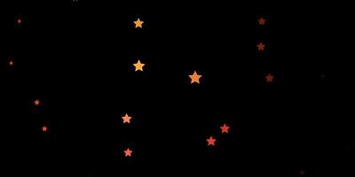 Dark Red, Yellow vector texture with beautiful stars.