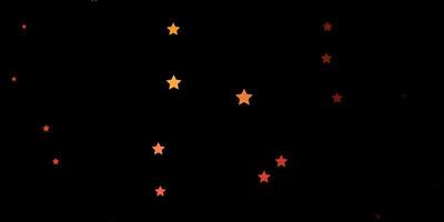 Dark Red, Yellow vector texture with beautiful stars.