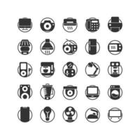 Electrical Appliance solid icon set. Vector and Illustration.