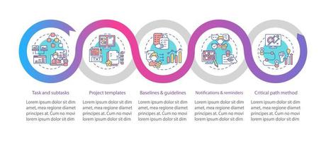 Remote job tool structure vector infographic template