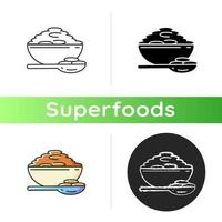 icono de superalimento de lentejas vector