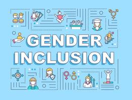 Gender inclusion word concepts banner vector