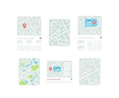 GPS UI elements kit vector