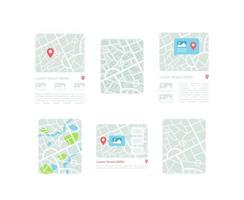 GPS UI elements kit vector