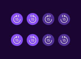 Speed control UI elements kit vector