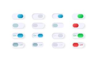 interruptor de encendido y apagado kit de elementos de interfaz de usuario vector