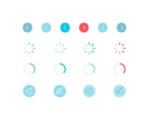 Music download UI elements kit