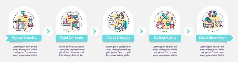 Brain health vector infographic template