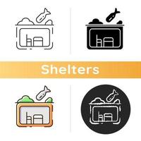 Bomb shelter icon vector