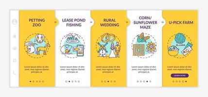 Agritourism onboarding vector template