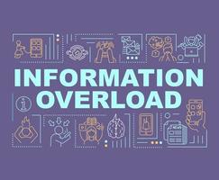 Information overload word concepts banner vector