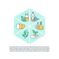 icono de concepto de productos agrícolas con texto vector