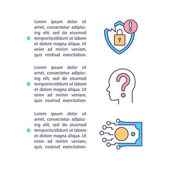 Privacy concerns concept icon with text vector