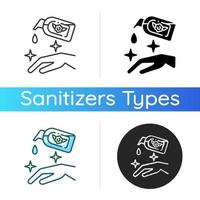 Moisturizing hand sanitizer icon vector