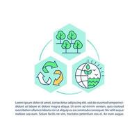 Ecological farming concept icon with text vector