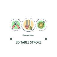 icono de concepto de herramientas agrícolas vector