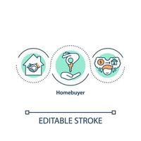 Homebuyer concept icon vector