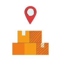 location of merchandise and packages vector illustration