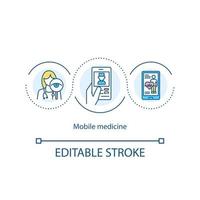 Mobile medicine concept icon vector