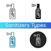 Spray hand sanitizer icon vector