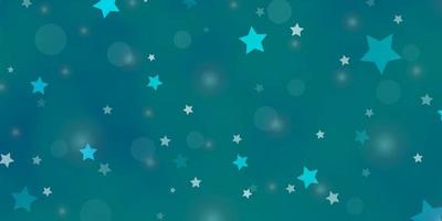 Light BLUE vector layout with circles, stars.