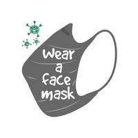 wear a face mask, prevention of coronavirus vector