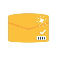 sealed envelope correspondence on white background vector