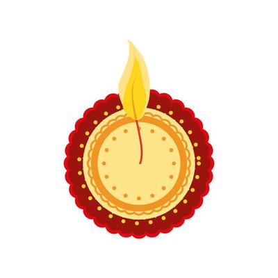 festival navratri decorative element on white background