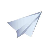 paper plane on white background vector