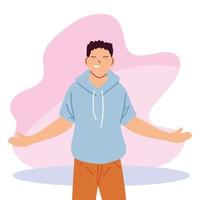 man cartoon with pullover vector design