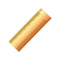 school ruler on white background vector