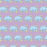 pattern of clouds and stars, patch style vector