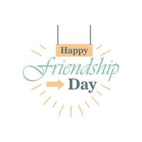 Happy friendship day detailed style icon vector design