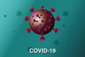 enfermedad por coronavirus o covid 19, células de virus flotantes vector