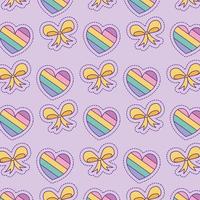 hearts and bowties background vector design