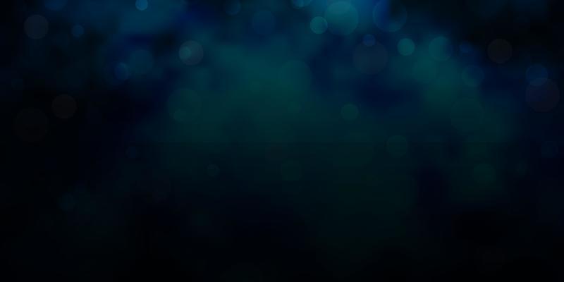 Dark BLUE vector pattern with circles.