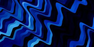 Dark BLUE vector background with bent lines.