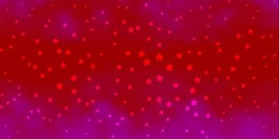 Dark Purple, Pink vector texture with beautiful stars.