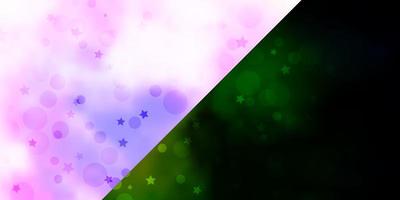Vector background with circles, stars.