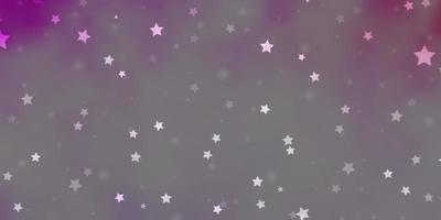 Light Purple, Pink vector texture with beautiful stars.