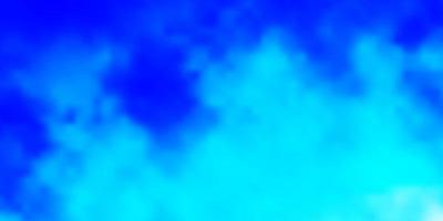 patrón de vector azul claro con nubes.