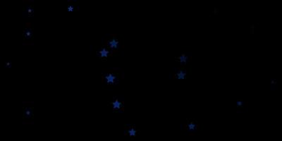 Dark BLUE vector pattern with abstract stars.