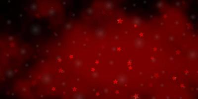 textura vector rojo oscuro con hermosas estrellas.