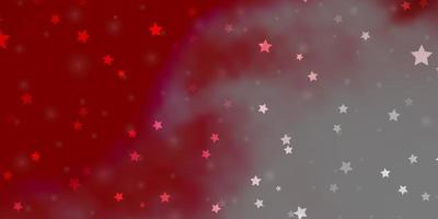 textura de vector rojo claro con hermosas estrellas.